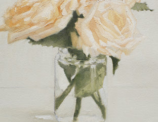 Peachy Roses by Nicole Lamothe |   Closeup View of Artwork 