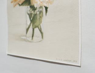 Peachy Roses by Nicole Lamothe |  Side View of Artwork 