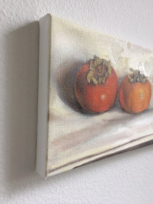 Persimmons by Jesse Aldana |  Side View of Artwork 