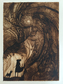 printmaking by Doug Lawler titled Powers