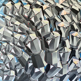 oil painting by Rachel Srinivasan titled Concordia Coffee