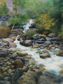 oil painting by Jo Galang titled Raging Waters