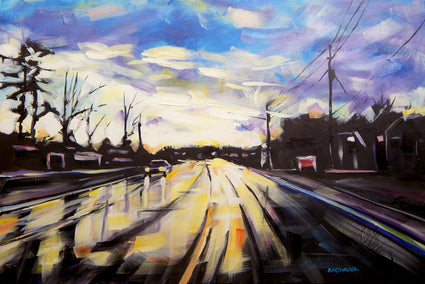 acrylic painting by Chris Wagner titled Rain Break