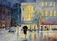 Original art for sale at UGallery.com | Rain on Madison by Judy Mudd | $700 | watercolor painting | 10.5' h x 14.5' w | thumbnail 1