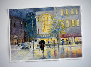 Rain on Madison by Judy Mudd |  Context View of Artwork 