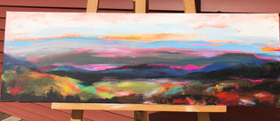 Mountains Range Full On by Rebecca Klementovich |  Side View of Artwork 