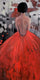 Original art for sale at UGallery.com | Red Crinoline by Mary Pratt | $2,625 | oil painting | 48' h x 24' w | thumbnail 1