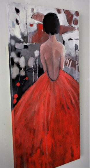 Red Crinoline by Mary Pratt |  Side View of Artwork 