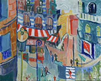 acrylic painting by Robert Hofherr titled Ways of the City