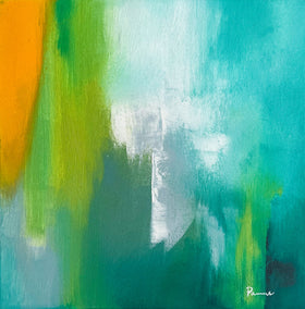 oil painting by Sarah Parsons titled Green Refresh