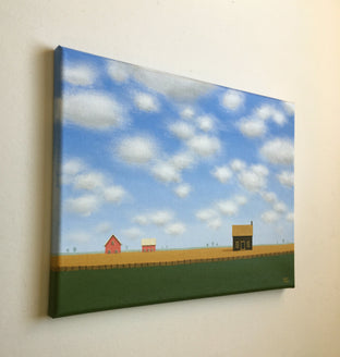 A Quiet Little Farm by Sharon France |  Side View of Artwork 