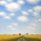 Original art for sale at UGallery.com | Road Past the Old Farm by Sharon France | $1,400 | acrylic painting | 18' h x 18' w | thumbnail 1