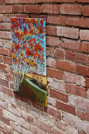 Birch Trees by Shela Goodman |  Side View of Artwork 