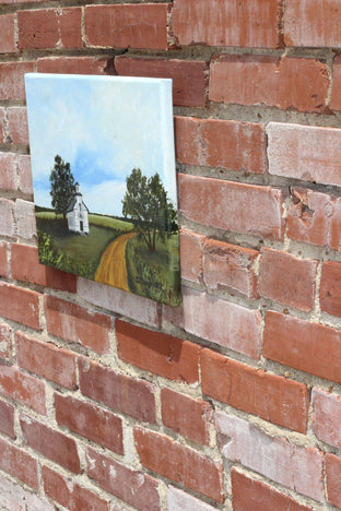 Country Church by Shela Goodman |  Side View of Artwork 