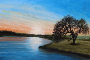 Tree by the River at Sunrise by Shela Goodman |  Artwork Main Image 