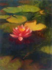 oil painting by Sherri Aldawood titled Mission Waterlily