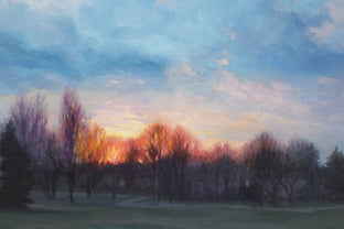Park Sunset by Shuxing Fan |   Closeup View of Artwork 