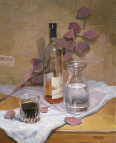 oil painting by Shuxing Fan titled Three Drinks