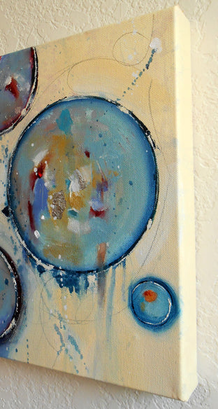 Blue Tuesday by Cynthia Ligeros |  Side View of Artwork 