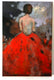 Original art for sale at UGallery.com | Simply Red by Mary Pratt | $1,600 | oil painting | 36' h x 24' w | thumbnail 3