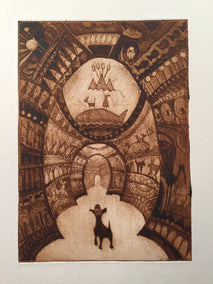 printmaking by Doug Lawler titled Sistine Chapel