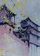 Original art for sale at UGallery.com | Watercolor Impressions of Chinese Architecture 4 by Siyuan Ma | $300 | watercolor painting | 13.3' h x 6.2' w | thumbnail 2