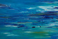 Original art for sale at UGallery.com | Serene Blue by Kajal Zaveri | $2,075 | oil painting | 30' h x 30' w | thumbnail 4