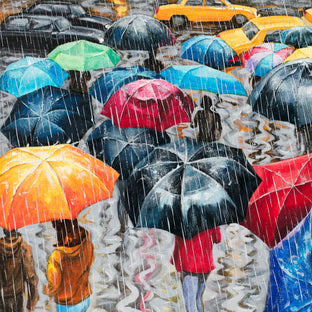 Street Under the Rain. New York by Stanislav Sidorov |  Context View of Artwork 