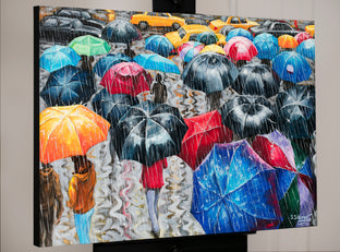 Street Under the Rain. New York by Stanislav Sidorov |   Closeup View of Artwork 