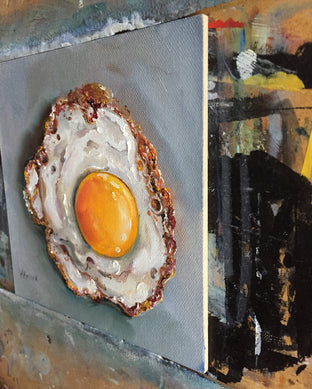 Sunny Side Up Egg by Kristine Kainer |  Side View of Artwork 