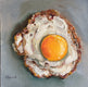 Original art for sale at UGallery.com | Sunny Side Up Egg by Kristine Kainer | $325 | oil painting | 6' h x 6' w | thumbnail 1