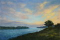 Original art for sale at UGallery.com | A Sunrise at the River by Elizabeth Garat | $1,425 | oil painting | 20' h x 30' w | thumbnail 1