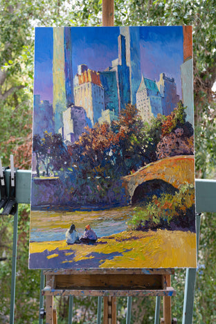 Fall In Central Park, New York by Suren Nersisyan |  Side View of Artwork 