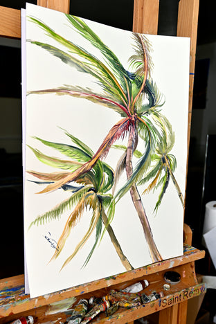 Wind, Coconut Palm Trees (Vertical Composition 1) by Suren Nersisyan |  Context View of Artwork 