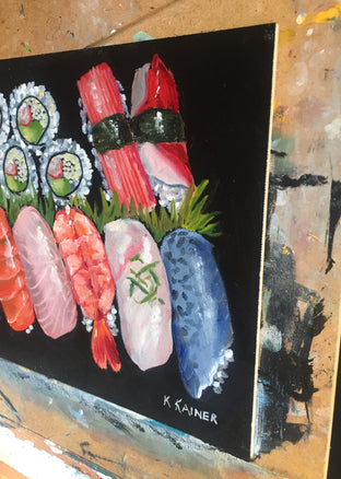 Sushi II by Kristine Kainer |  Side View of Artwork 