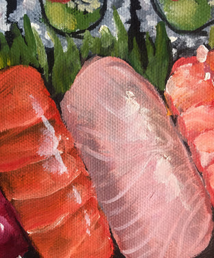 Sushi II by Kristine Kainer |   Closeup View of Artwork 