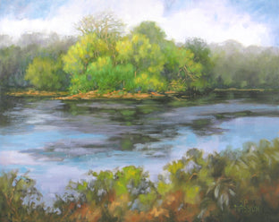 River Wide by Suzanne Massion |  Side View of Artwork 