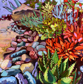 oil painting by Tara Zalewsky-Nease titled Succulent Summer