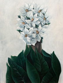 oil painting by Agnieszka Potrzebnicka titled Magnolia