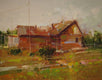 Original art for sale at UGallery.com | Farmyard by Vahe Yeremyan | $350 | oil painting | 11' h x 14' w | thumbnail 1