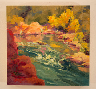 Upstream Fall Color by Karen E Lewis |  Context View of Artwork 