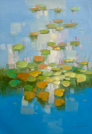 Lilies by Vahe Yeremyan |  Side View of Artwork 