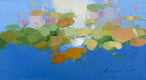 Original art for sale at UGallery.com | Pond by Vahe Yeremyan | $325 | oil painting | 7.5' h x 14' w | thumbnail 1