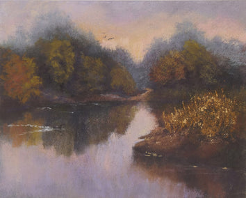 pastel artwork by Patricia Prendergast titled View down the River