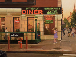 Waverly Diner at Sunset by Nick Savides |  Artwork Main Image 