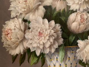 White Peonies by Nikolay Rizhankov |   Closeup View of Artwork 