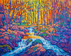 Original art for sale at UGallery.com | Autumn Stream by Tao Bai | $700 | oil painting | 16' h x 20' w | thumbnail 1