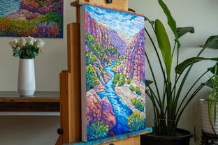 Canyon Scenery by Tao Bai |  Side View of Artwork 