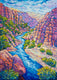 Original art for sale at UGallery.com | Canyon Scenery by Tao Bai | $1,225 | oil painting | 28' h x 20' w | thumbnail 1