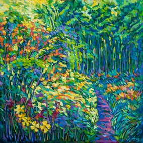 oil painting by Tao Bai titled Path in the Garden